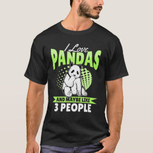 Panda - Ik hou van Pandas en misschien wel van 3 m T-shirt