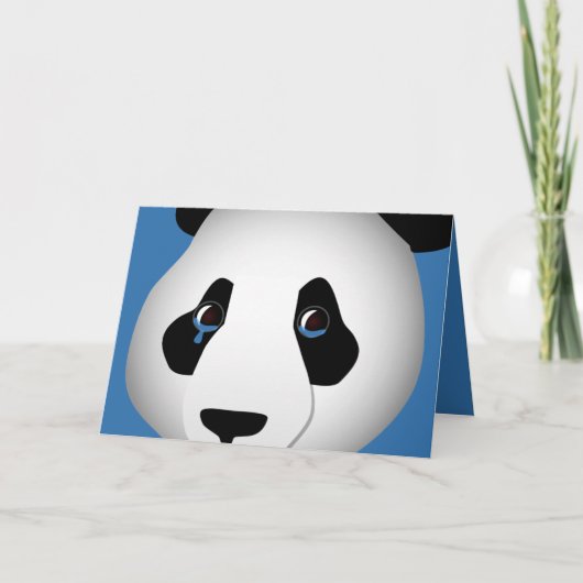 Panda ik mis je Wenskaart Kaart (Voorkant)