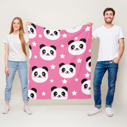 Panda Illustratie Fleece Deken (In situ)
