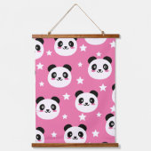 Panda Illustratie Hangend Wandkleed (Voorkant)