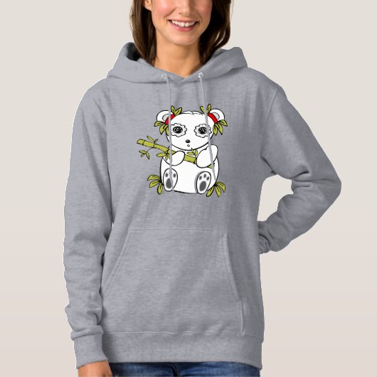 Panda-illustratie ontwerp Hoodie (Voorkant)