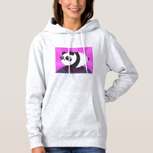 Panda-illustratie ontwerp Hoodie (Voorkant)