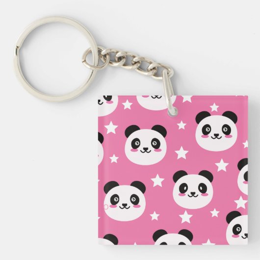 Panda Illustratie Sleutelhanger (Voorkant)