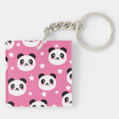 Panda Illustratie Sleutelhanger (Achterkant)
