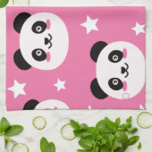 Panda Illustratie Theedoek (Gevouwen)
