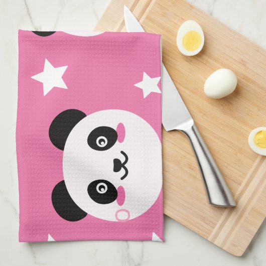 Panda Illustratie Theedoek (Quarter Fold)