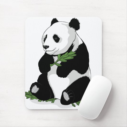 Panda Illustration Mousepad Muismat (Met muis)