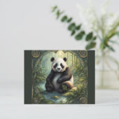 Panda im Wald Briefkaart (Staand voorkant)