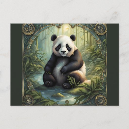 Panda im Wald Briefkaart (Voorkant)