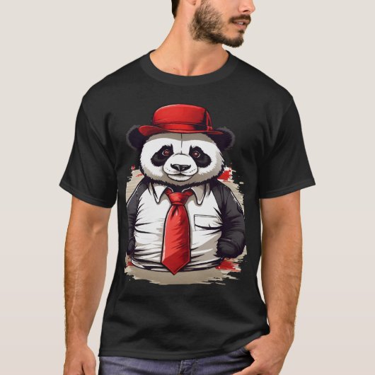 Panda in a Suit breekt door T-shirt (Voorkant)