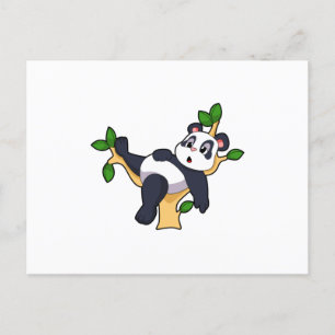 Panda in Boom Briefkaart