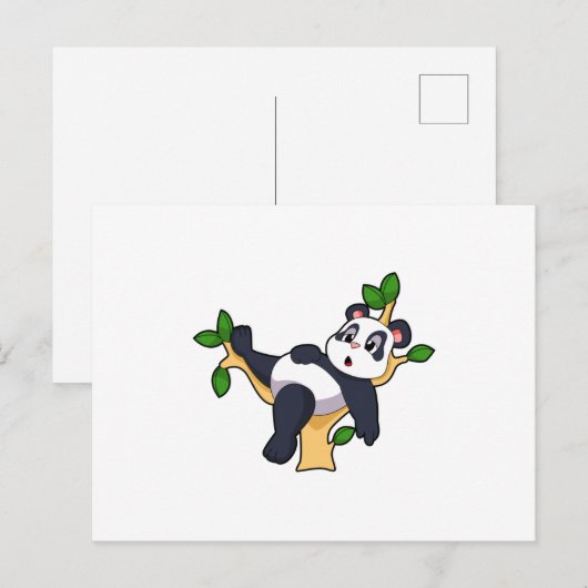 Panda in Boom Briefkaart (Voorkant / Achterkant)