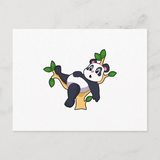 Panda in Boom Briefkaart (Voorkant)