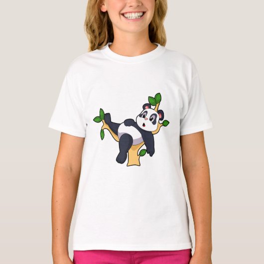 Panda in Boom T-shirt (Voorkant)