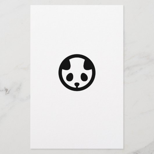 Panda in cirkel briefpapier (Voorkant)