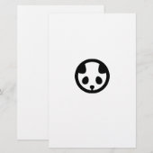 Panda in cirkel briefpapier (Voorkant / Achterkant)