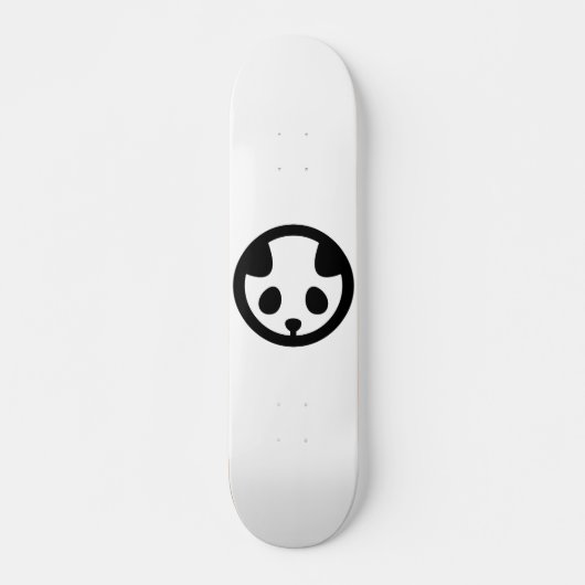 Panda in cirkel persoonlijk skateboard (Voorkant)