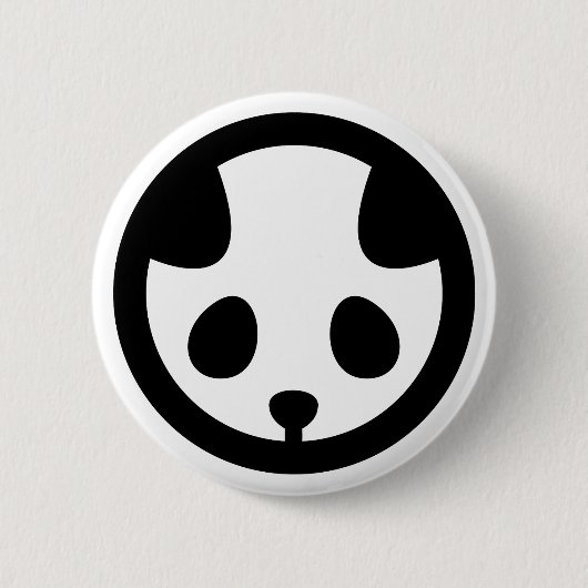 Panda in cirkel ronde button 5,7 cm (Voorkant)