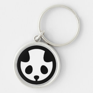 Panda in cirkel sleutelhanger
