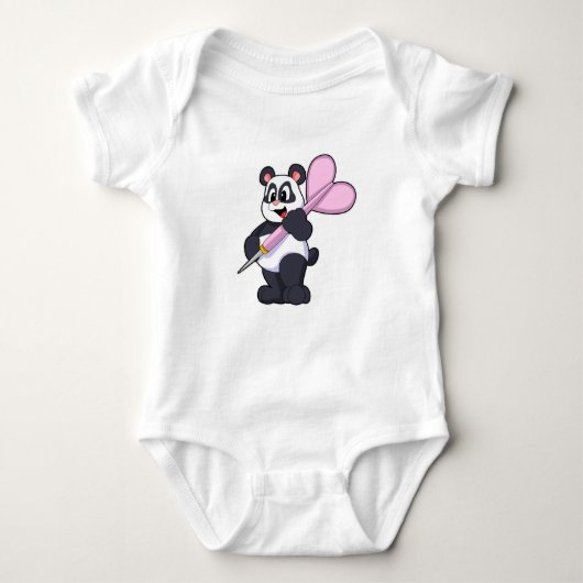 Panda in Darts met Dart Romper (Voorkant)