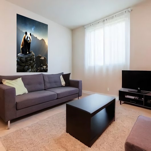 Panda in de bergen | AI Art Poster