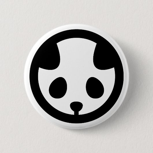 Panda in de cirkel ronde button 5,7 cm (Voorkant)