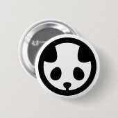 Panda in de cirkel ronde button 5,7 cm (Voorkant /achterkant)