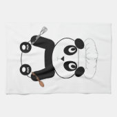 Panda in de pet Kitchen theekdoek van chef-kok Theedoek (Horizontaal)