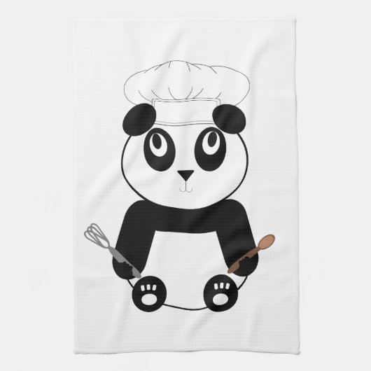 Panda in de pet Kitchen theekdoek van chef-kok Theedoek (Verticaal)