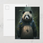 Panda in de Regen Briefkaart (Voorkant / Achterkant)