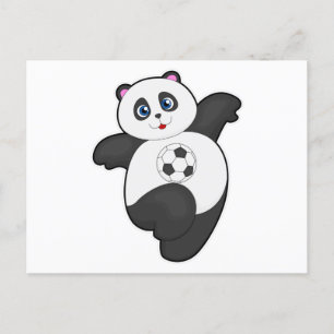 Panda in de sport briefkaart