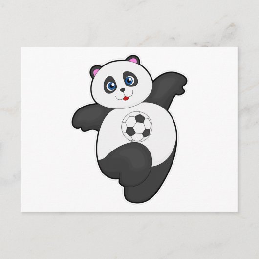 Panda in de sport briefkaart (Voorkant)