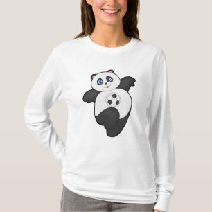 Panda in de sport t-shirt
