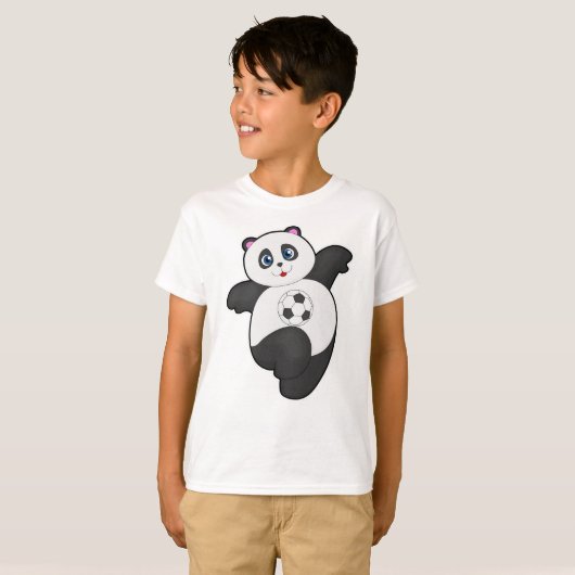 Panda in de sport t-shirt (Voorkant volledig)