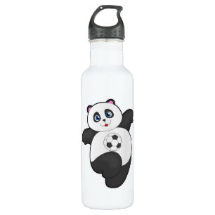Panda in de sport waterfles