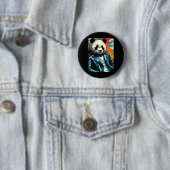 Panda in de stad 2 Sticker Ronde Button 5,7 Cm (In situ)
