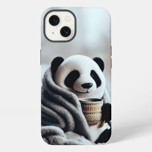 Panda in de winter iPhone hoesje (Achterkant)