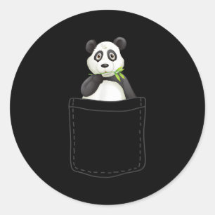 Panda in de zak Panda Ronde Sticker