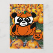 Panda in Devil Costume in Haunted Corn Maze Briefkaart (Voorkant)
