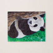 Panda in een Boom Schilderij Legpuzzel (Horizontaal)