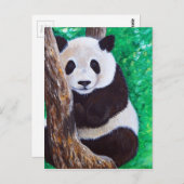 Panda in een boomschilderij briefkaart (Voorkant / Achterkant)