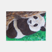 Panda in een boomschilderij fleece deken (Voorkant (Horizontaal))