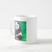 Panda in een boomschilderij koffiemok (Voorkant links)