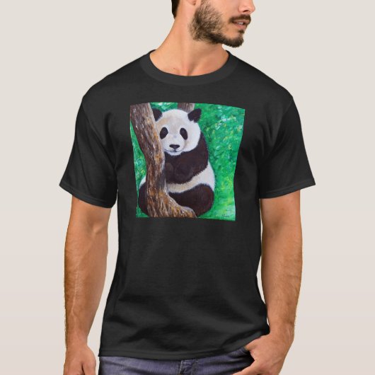 Panda in een boomschilderij t-shirt (Voorkant)