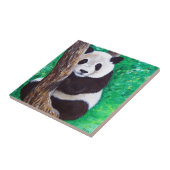 Panda in een boomschilderij tegeltje (Zijkant)