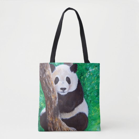 Panda in een boomschilderij tote bag (Voorkant)