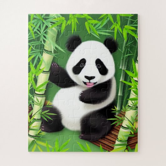 Panda in een bos in Bamboe , puzzle Legpuzzel (Verticaal)