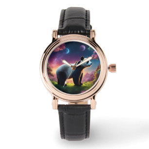 Panda in een Fantasy Garden Horloge