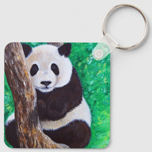 Panda in een Sleutelhanger voor het schilderen van (Achterkant)