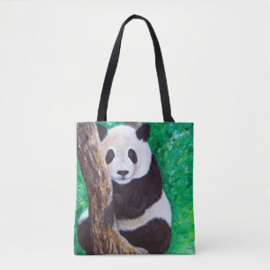 Panda in het Schilderen van de Boom Tote Bag